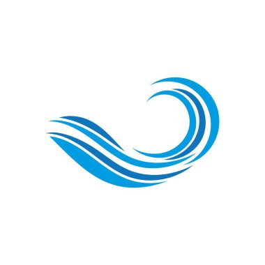 Dalga plaj vektör çizim logosu