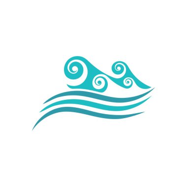 Dalga plaj vektör çizim logosu