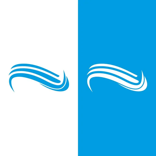 Wave Praia Vetor Ilustração Design Logotipo — Vetor de Stock