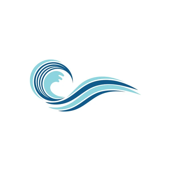 Логотип Wave Beach Vector Illustration — стоковый вектор