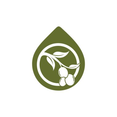zeytin ikonu vektör çizim şablonu