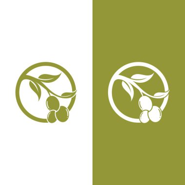 zeytin ikonu vektör çizim şablonu