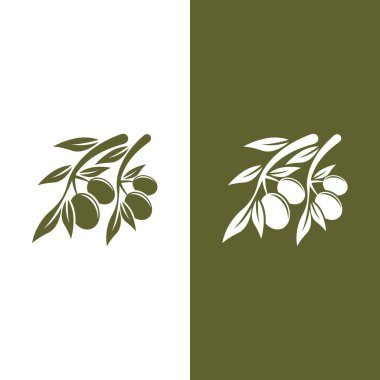 zeytin ikonu vektör çizim şablonu