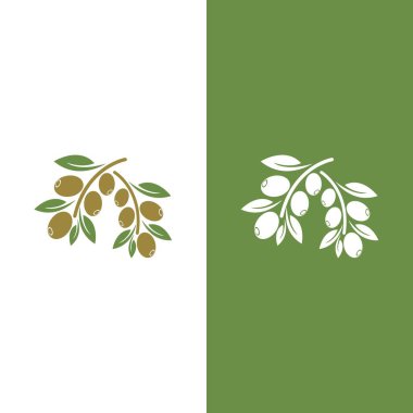 zeytin ikonu vektör çizim şablonu