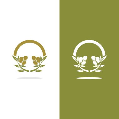 zeytin ikonu vektör çizim şablonu
