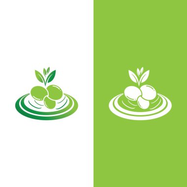 zeytin ikonu vektör çizim şablonu