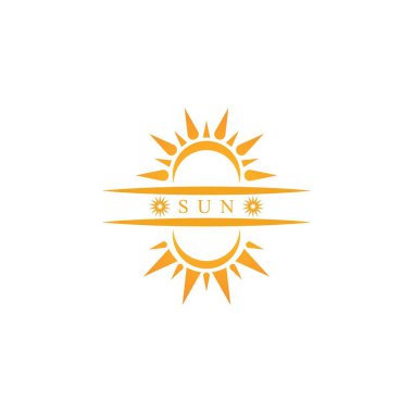 Güneş Vektörü illüstrasyon Simgesi Logo Şablonu tasarımı