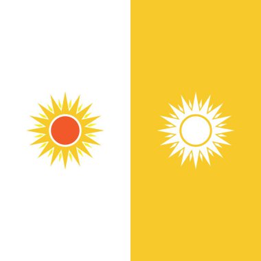 Güneş Vektörü illüstrasyon Simgesi Logo Şablonu tasarımı