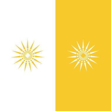 Güneş Vektörü illüstrasyon Simgesi Logo Şablonu tasarımı