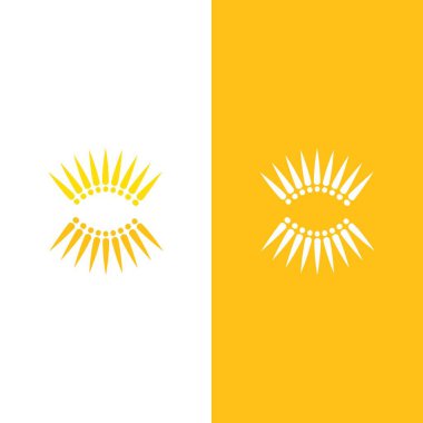 Güneş Vektörü illüstrasyon Simgesi Logo Şablonu tasarımı