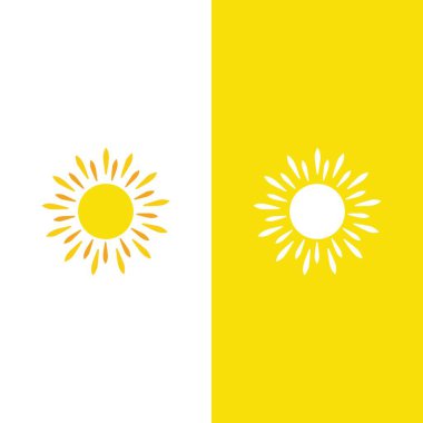 Güneş Vektörü illüstrasyon Simgesi Logo Şablonu tasarımı