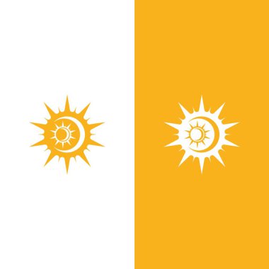 Güneş Vektörü illüstrasyon Simgesi Logo Şablonu tasarımı