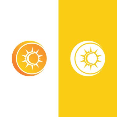 Güneş Vektörü illüstrasyon Simgesi Logo Şablonu tasarımı