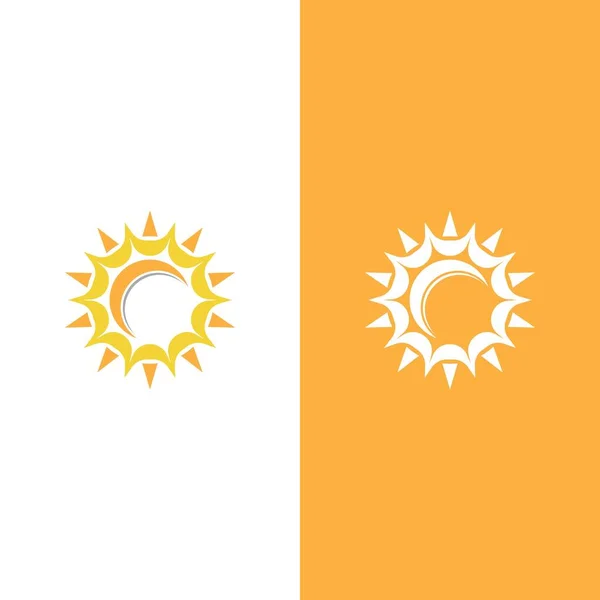 Sun Vector Illustration Ikon Logotyp Mall Design — Stock vektor