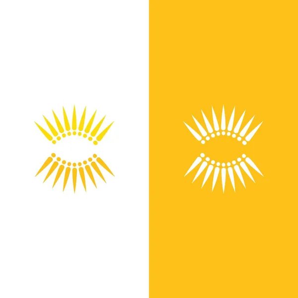 Sun Vector Illustrazione Icona Logo Template Design — Vettoriale Stock