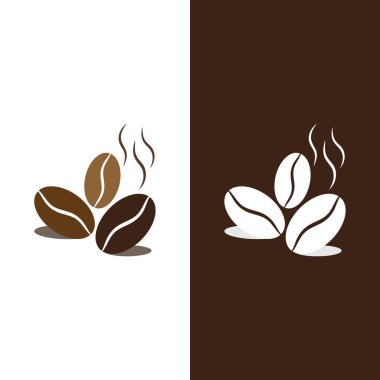 kahve çekirdeği simgesi vektör çizimi şablonu