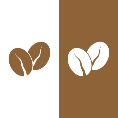 kahve çekirdeği simgesi vektör çizimi şablonu