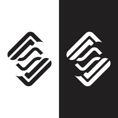 S harfi logo tasarım vektörü