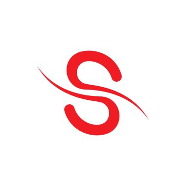 S harfi logo tasarım vektörü