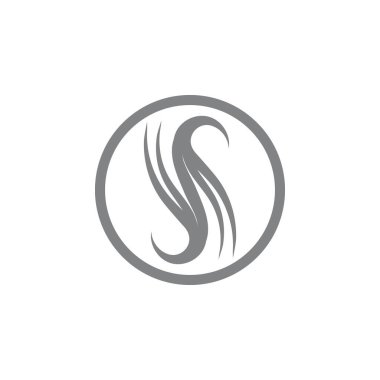 S harfi logo tasarım vektörü