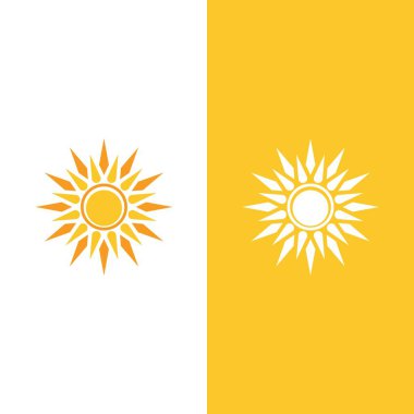 Güneş Vektörü illüstrasyon Simgesi Logo Şablonu tasarımı