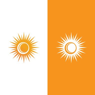 Güneş Vektörü illüstrasyon Simgesi Logo Şablonu tasarımı