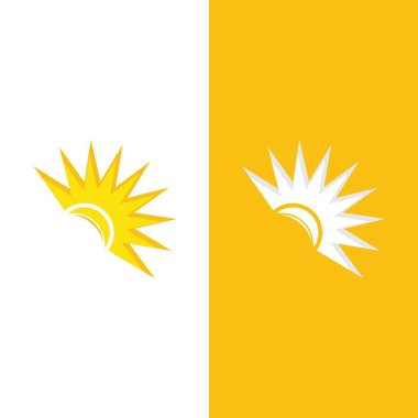 Güneş Vektörü illüstrasyon Simgesi Logo Şablonu tasarımı