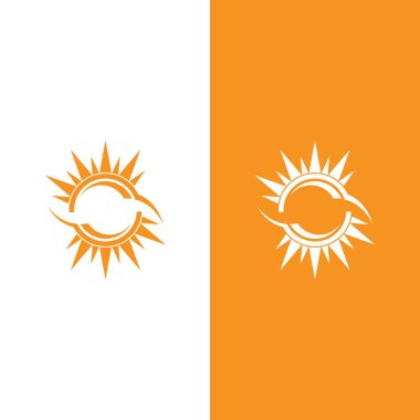 Güneş Vektörü illüstrasyon Simgesi Logo Şablonu tasarımı