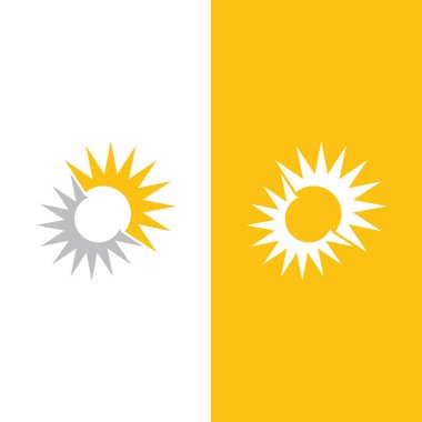 Güneş Vektörü illüstrasyon Simgesi Logo Şablonu tasarımı