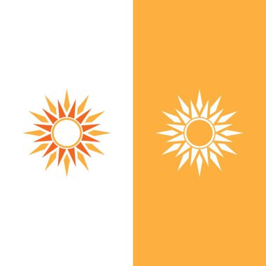 Güneş Vektörü illüstrasyon Simgesi Logo Şablonu tasarımı