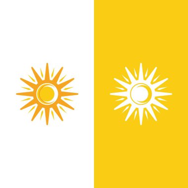 Güneş Vektörü illüstrasyon Simgesi Logo Şablonu tasarımı