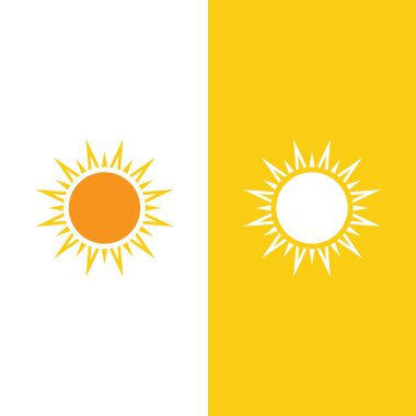 Güneş Vektörü illüstrasyon Simgesi Logo Şablonu tasarımı