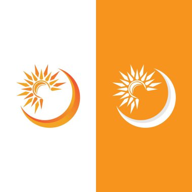 Güneş Vektörü illüstrasyon Simgesi Logo Şablonu tasarımı