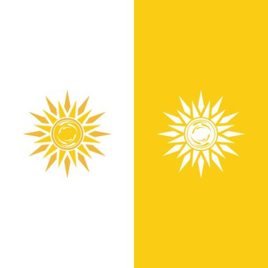 Güneş Vektörü illüstrasyon Simgesi Logo Şablonu tasarımı