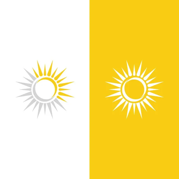 Sun Vector Illustrazione Icona Logo Template Design — Vettoriale Stock