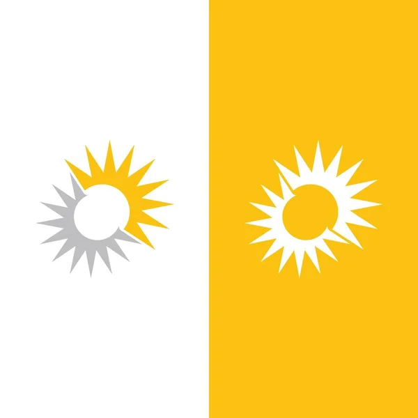 Sun Vector Ilustración Icono Logo Plantilla Diseño — Vector de stock