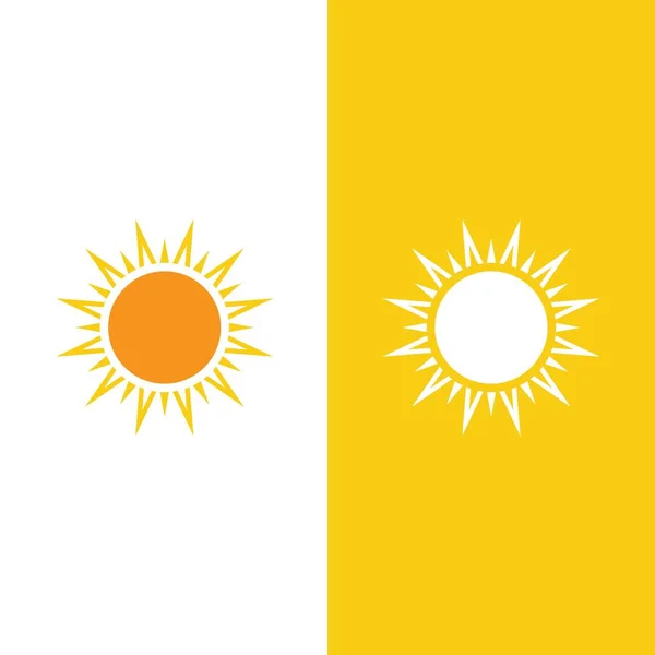 Sun Vector Ilustración Icono Logo Plantilla Diseño — Archivo Imágenes Vectoriales