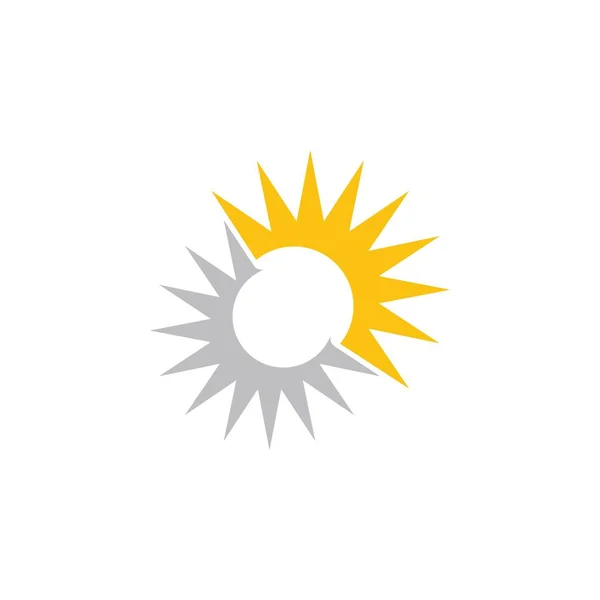 Sun Vector Illustrazione Icona Logo Template Design — Vettoriale Stock