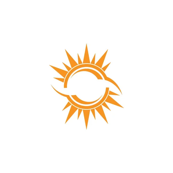 Güneş Vektörü illüstrasyon Simgesi Logo Şablonu tasarımı