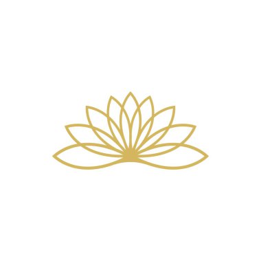 Güzellik vektör lotus çiçekleri logo tasarım