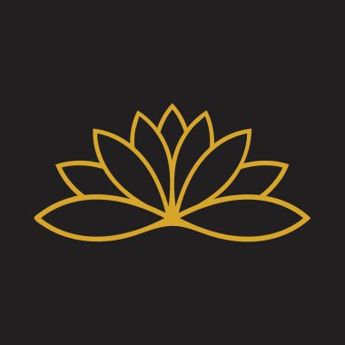 Güzellik vektör lotus çiçekleri logo tasarım