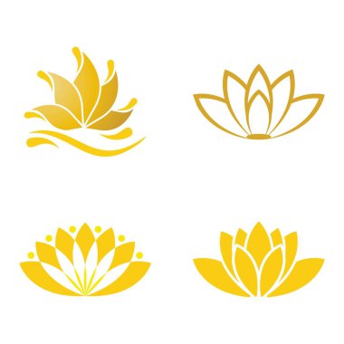 Güzellik vektör lotus çiçekleri logo tasarım