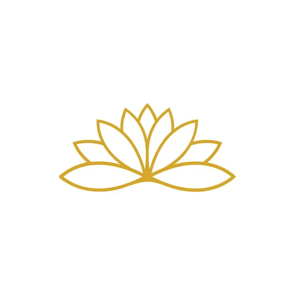 Beauty Vector Lotus Flowers Design Logo — Stock Vector