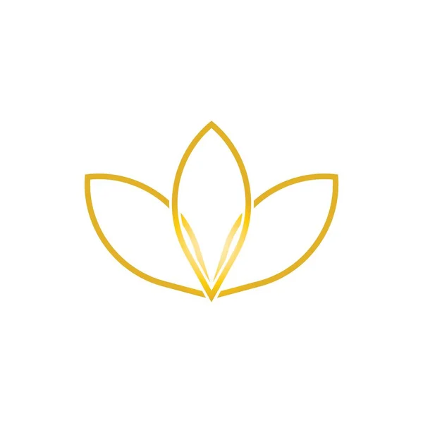 Beleza Vector Lótus Flores Design Logotipo — Vetor de Stock