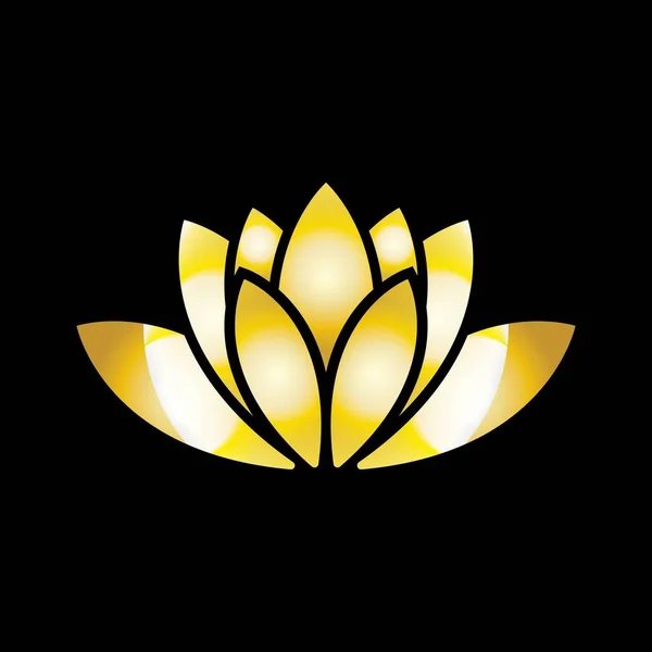 Beauty Vector Lotus Flowers Design Logo — Stock Vector