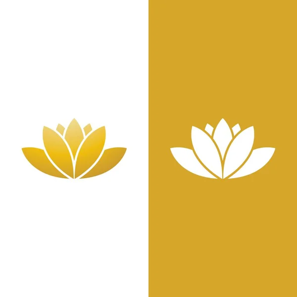 Güzellik Vektör Lotus Çiçekleri Logo Tasarım — Stok Vektör