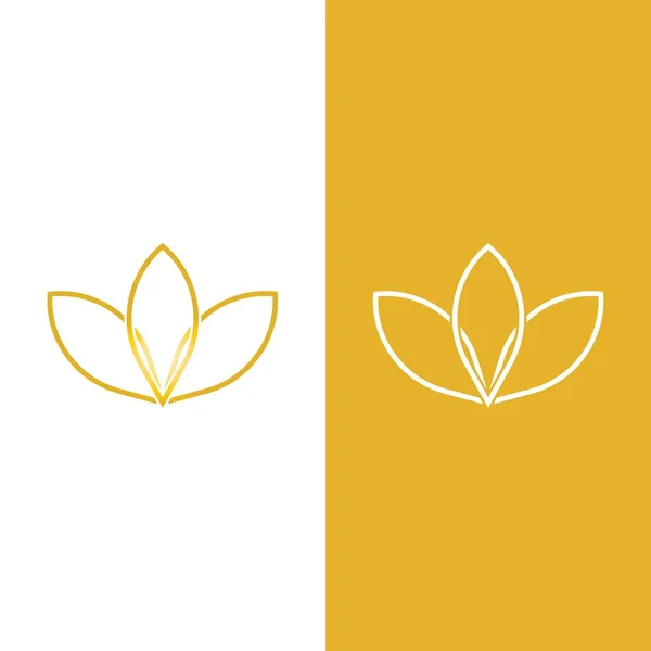 Güzellik Vektör Lotus Çiçekleri Logo Tasarım — Stok Vektör