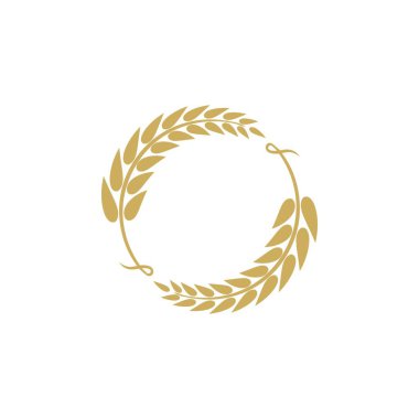 Buğday logosu vektör illüstrasyon tasarımı