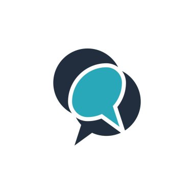 Konuşma balonu simgesi Logo şablonu vektör çizimi