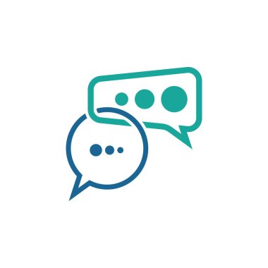 Konuşma balonu simgesi Logo şablonu vektör çizimi